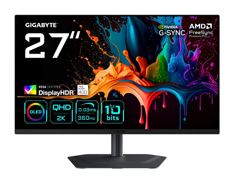 Gigabyte 27" OLED-Monitor – QHD, 360 Hz, True Black HDR