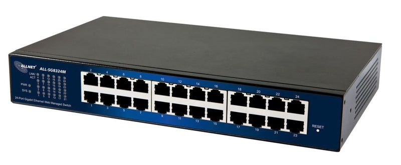 ALLNET Netzwerk-Switch – 24 Ports, lüfterlos für leisen Betrieb