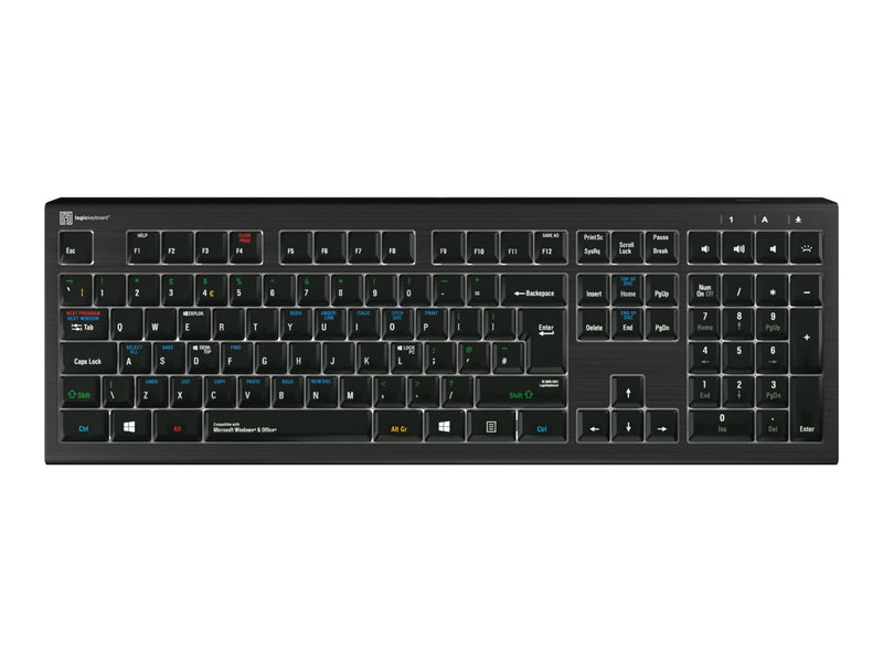 LogicKeyboard Astra 2 – Beleuchtete USB-Tastatur für Windows