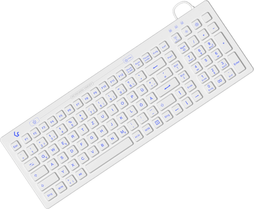 KEYSONIC USB-Tastatur – Hintergrundbeleuchtung, wasserdicht