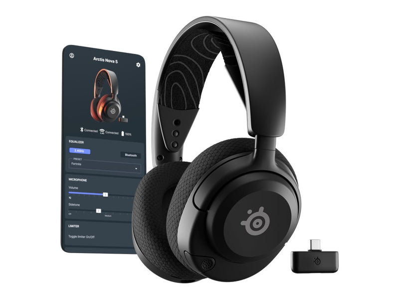SteelSeries Arctis Nova 5 Wireless Headset – Kabellos, 360° Audio