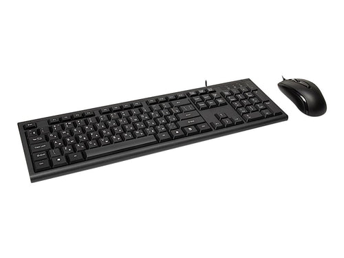 INTERTECH Tastatur-Maus-Set – USB, US/Russisch Layout
