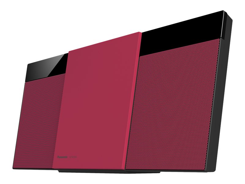 Panasonic Micro HiFi System – DAB+ Radio, Bluetooth, rot