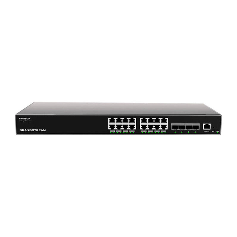 Grandstream Netzwerk-Switch – 12 Ports, PoE-Unterstützung