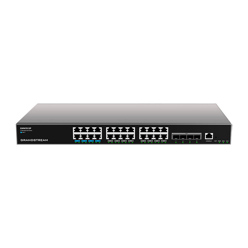 Grandstream Netzwerk-Switch – 24 Anschlüsse, PoE+ Unterstützung