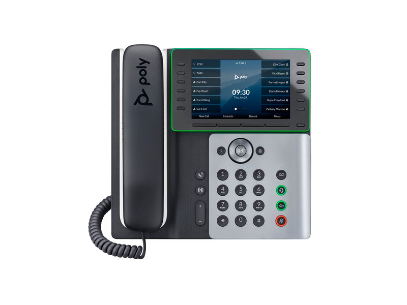 HP Poly Edge E550 IP-Telefon – Zwei Displays, 12 Leitungstasten