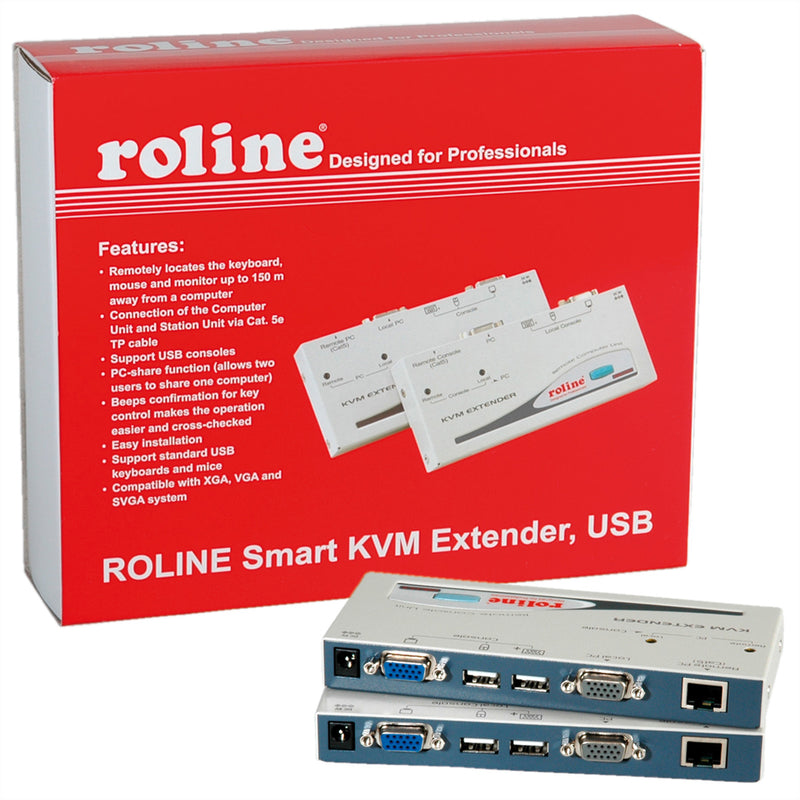 Roline KVM-Verlängerung – USB-Anschluss für einfache Bedienung