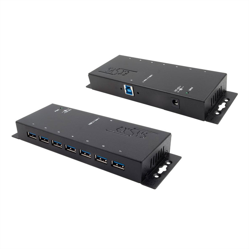 Exsys 7-Port USB-Hub – Schnelle Datenübertragung, inkl. Netzteil