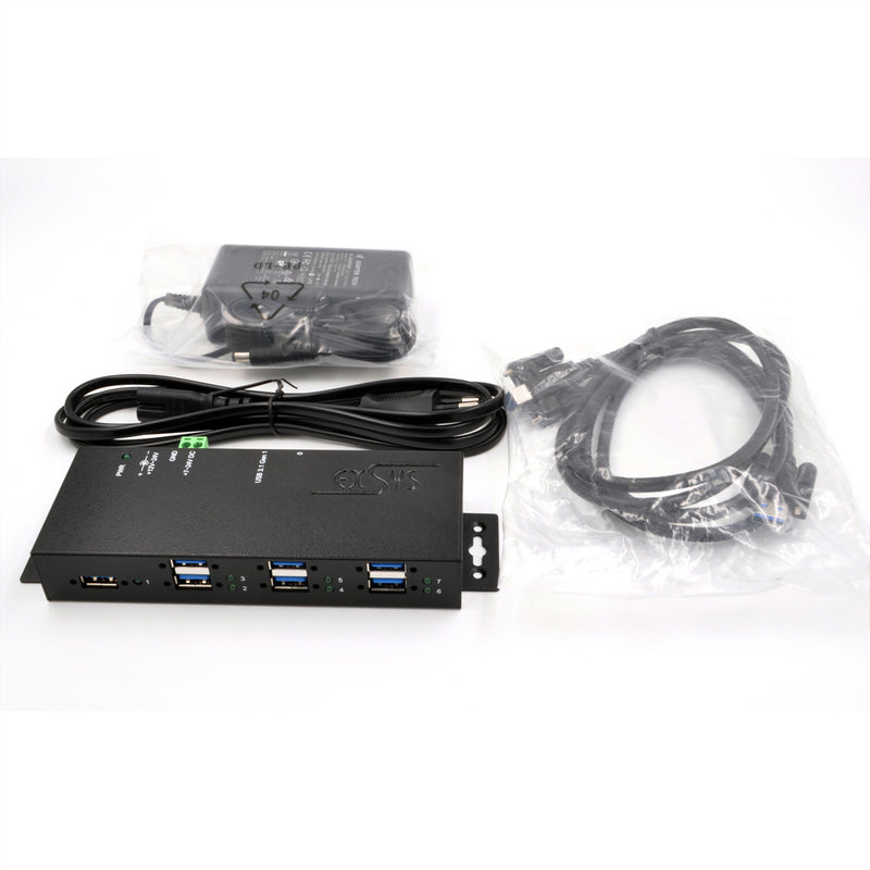EXSYS USB Hub – 7 Anschlüsse, Schnellladefunktion
