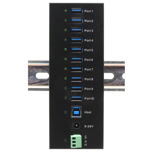 EXSYS USB-Hub – 10 Ports, robuster Schutz