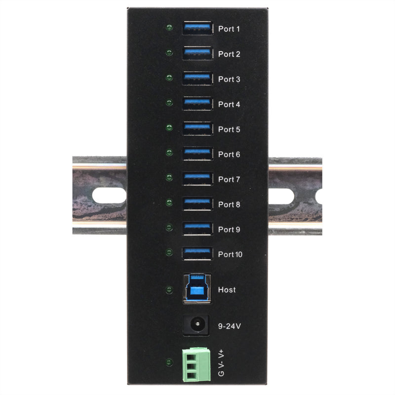 EXSYS USB-Hub – 10 Ports, robuster Schutz