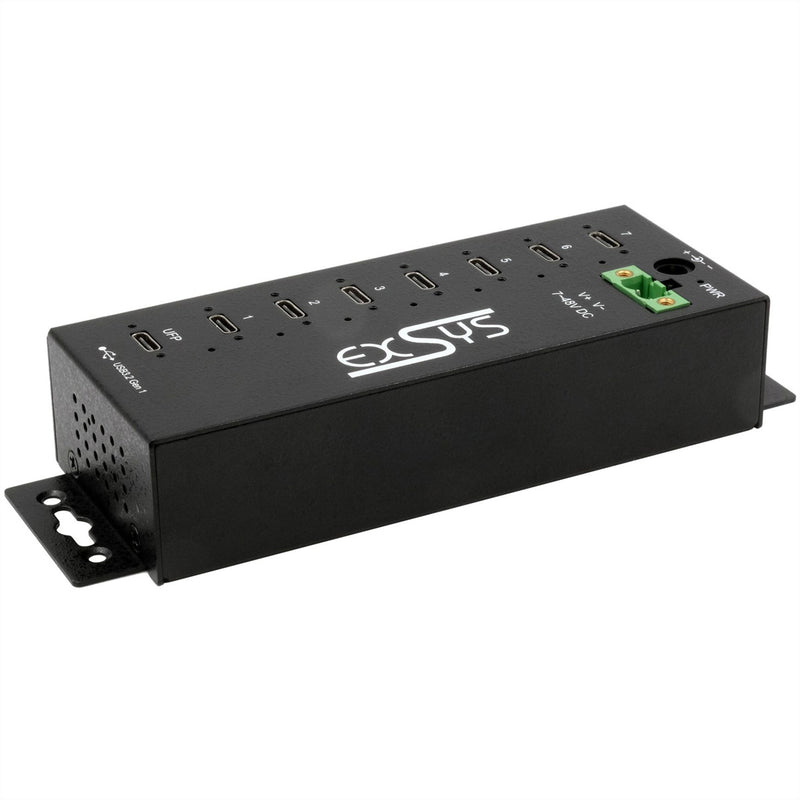 EXSYS USB-Hub – 7 Ports, robustes Metallgehäuse