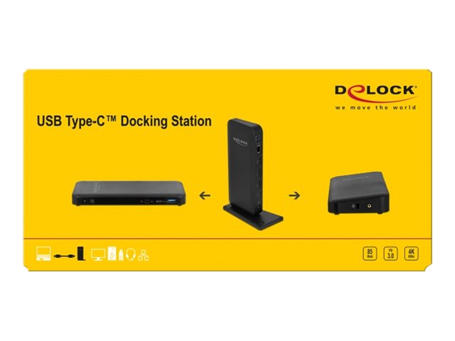 DELOCK USB-C Dockingstation – 4K Video, schnelles LAN