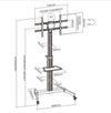 Equip TV-Bodenständer – Höhenverstellbar für 37"-86" Bildschirme