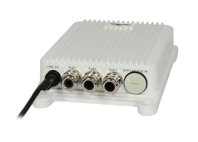 ALLNET Outdoor-Switch – 3x PoE+, wetterfest, lüfterlos