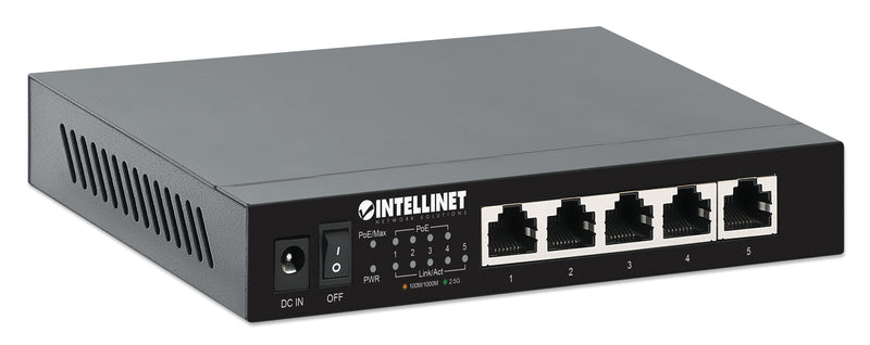 INTELLINET 5-Port Ethernet Switch – 2.5G, PoE+ Unterstützung