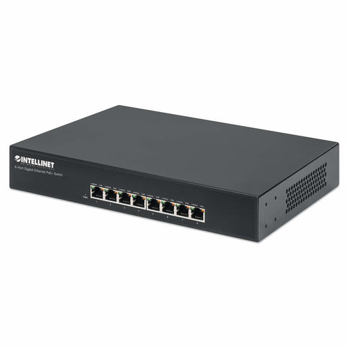 INTELLINET Netzwerk-Switch – 8 Ports, PoE+ für Stromversorgung