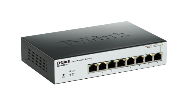 D-Link 8-Port Gigabit Switch – PoE, einfache Verwaltung