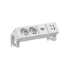 Bachmann DESK2 Steckdosenleiste – USB-Ladegerät, Signalweiß