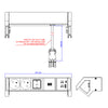 Bachmann DESK 2 Steckdosenleiste – USB-Ladegerät, Schalter