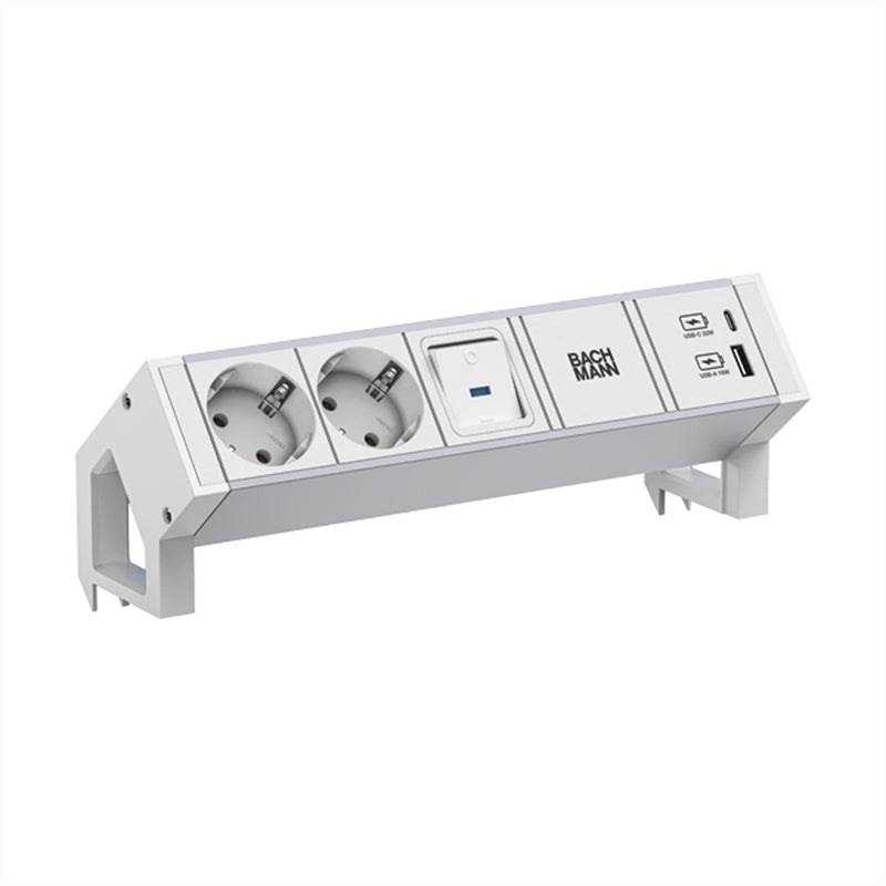 Bachmann DESK2 Steckdosenleiste – USB-Anschlüsse, Tischmontage