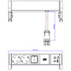 Bachmann DESK2 Steckdosenleiste – USB-Anschlüsse, Tischmontage