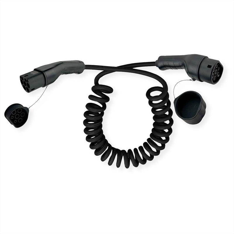 Roline E-Auto Ladekabel – 7,5 m, 22 kW, spiralförmig