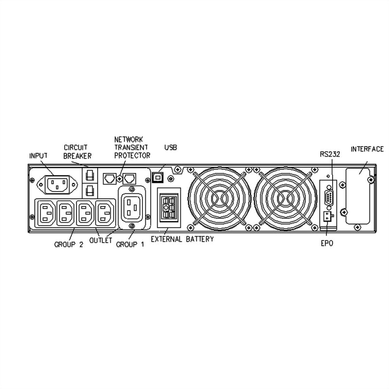 ROLINE USV Rackversion – 1800 Watt, Online-Schutz