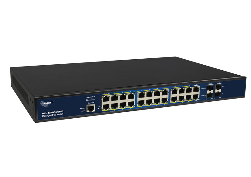 ALLNET Smart Managed Switch – 24 Ports, PoE+ Unterstützung