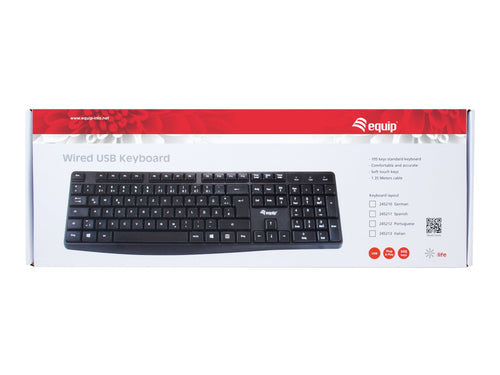 EQUIP USB-Tastatur – Italienisches Layout, Plug and Play
