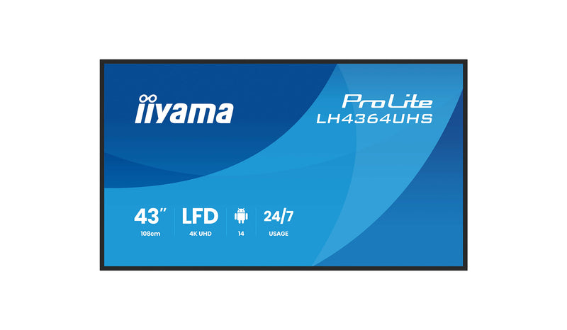 Iiyama 43" Display – 4K UHD, integrierter Mediaplayer