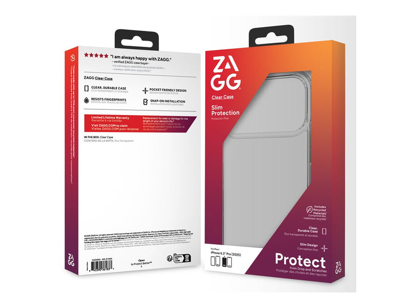 ZAGG Handyhülle für iPhone 17 Pro – Klarer Schutz, kabelloses Laden