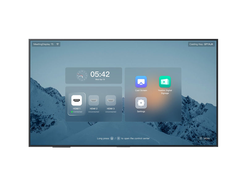 Yealink 75" Meeting Display – Großes Display für Konferenzen