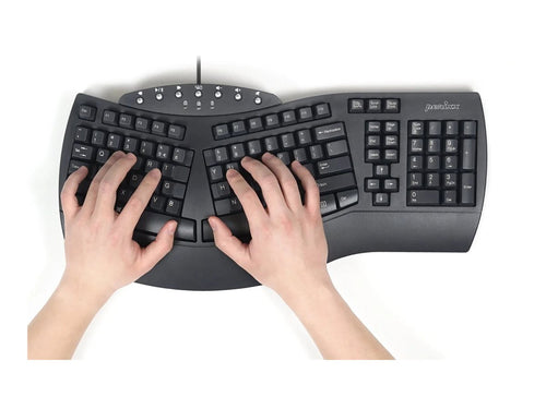 PERIXX Tastatur-Maus-Set – Ergonomisch, USB-Anschluss