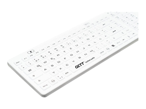 GETT Silikon-Tastatur – desinfizierbar, wasserdicht, 110 Tasten