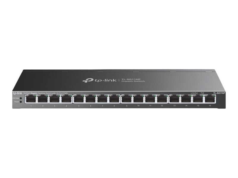 TP-Link 16-Port Netzwerk-Switch – Gigabit-Geschwindigkeit, PoE+