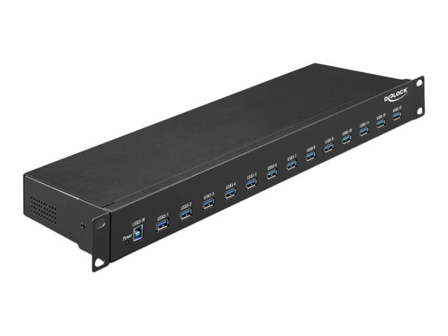 DELOCK 19" Industrie-Hub – 13 USB-Anschlüsse für effiziente Verbindung