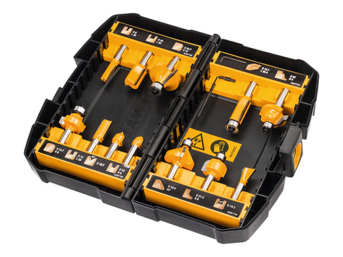 DeWALT Fräs-Bitsatz – 12-teilig, 8 mm Durchmesser