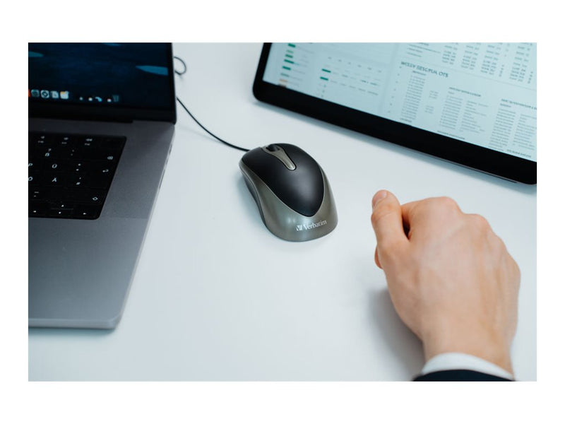 Verbatim Optische Desktop-Maus – USB-Anschluss, für Rechts- und Linkshänder