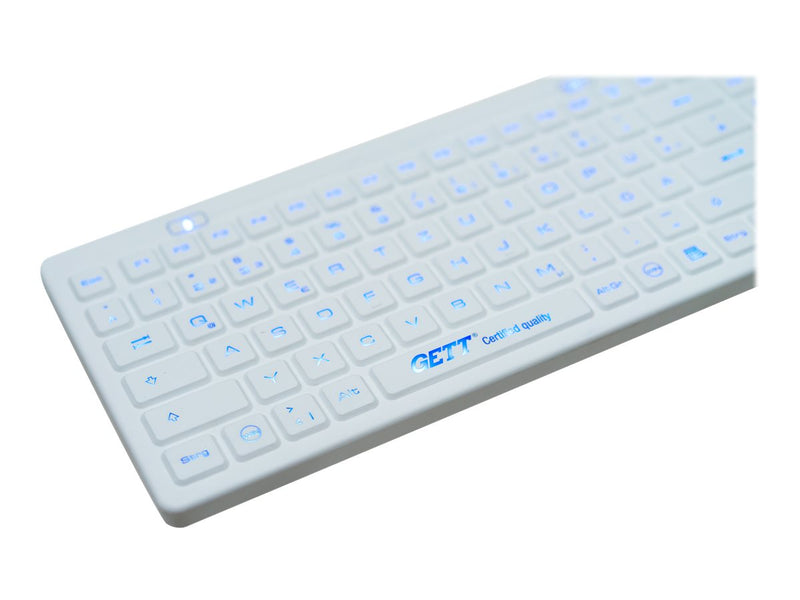 GETT Silikon-Tastatur – desinfizierbar, wasserdicht, 110 Tasten