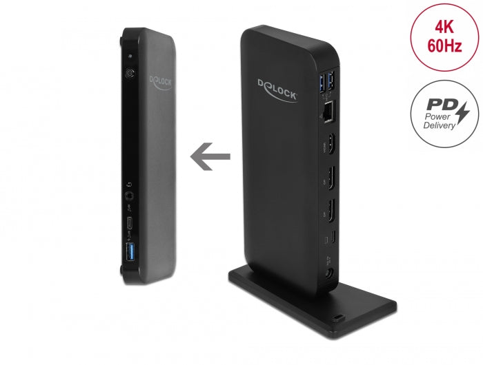 DELOCK USB-C Dockingstation – 4K Video, schnelles LAN