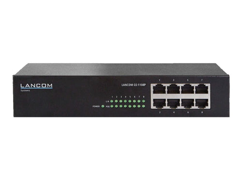 Lancom 8-Port Gigabit Switch – Für kleine Büros, mit PoE+