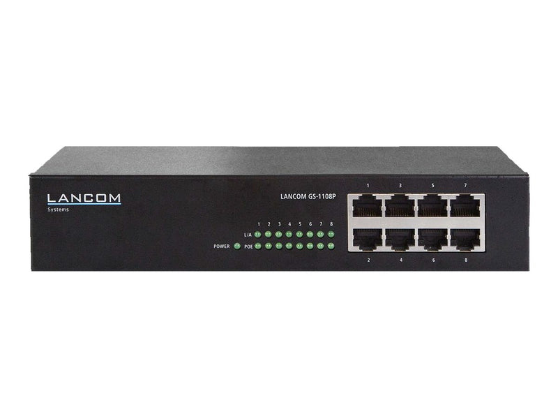 Lancom 8-Port Gigabit Switch – Für kleine Büros, mit PoE+