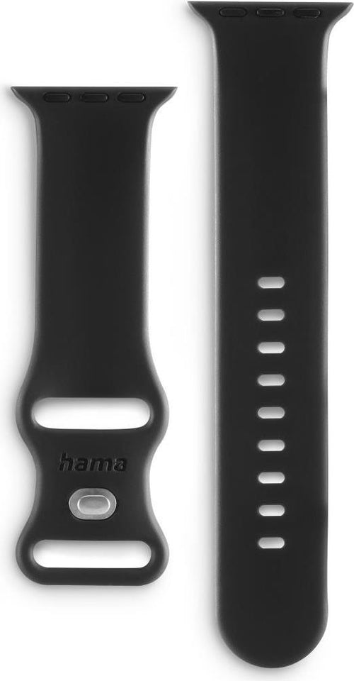 HAMA Armband für Apple Watch – Schwarz, Silikon