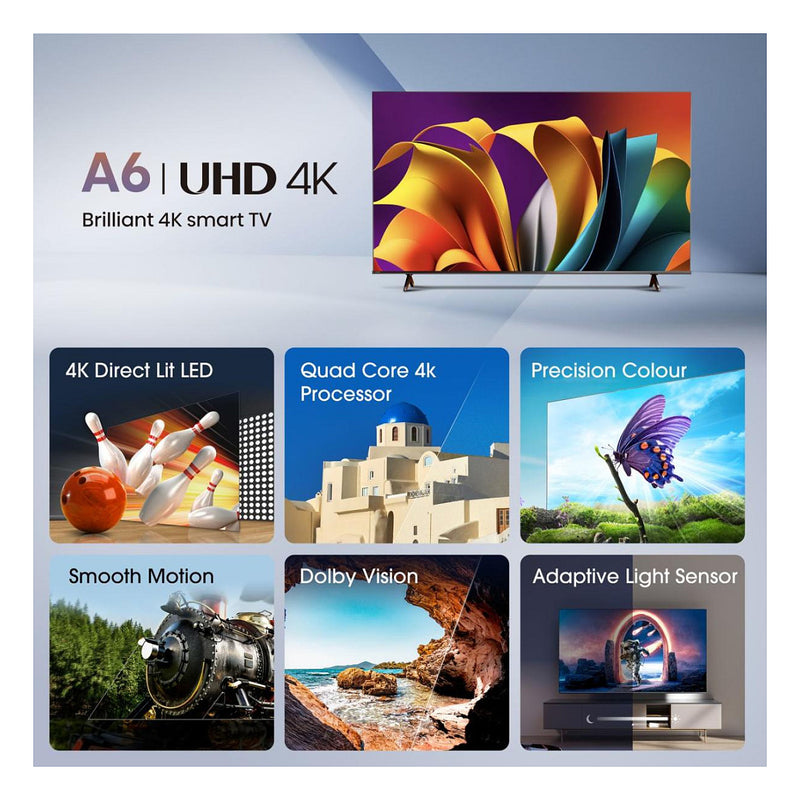 Hisense 43" Smart TV – 4K UHD, HDR