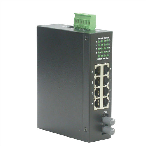 ROLINE Industrie-Switch – 8 Anschlüsse, DIN-Schienenmontage