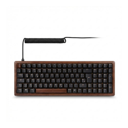 Sharkoon Gaming-Tastatur – Holzdesign, leise Tasten