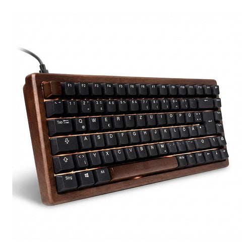 Sharkoon SKILLER SGK50 Tastatur – Holzdesign, leise Tasten