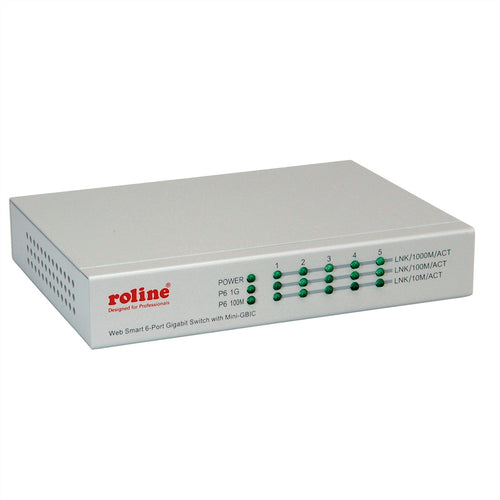 ROLINE Netzwerk-Switch – 5 Gigabit Ports, 1 SFP für schnelle Verbindungen