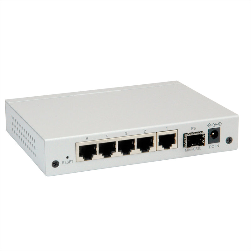 ROLINE Netzwerk-Switch – 5 Gigabit Ports, 1 SFP für schnelle Verbindungen